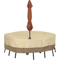 thumbnail image 1 of Neatifyes Veranda Water-Resistant 60 Inch Round Patio Table & Chair Set Cover with Umbrella Hole, Pebble, Outdoor Table Cover, 1 of 15