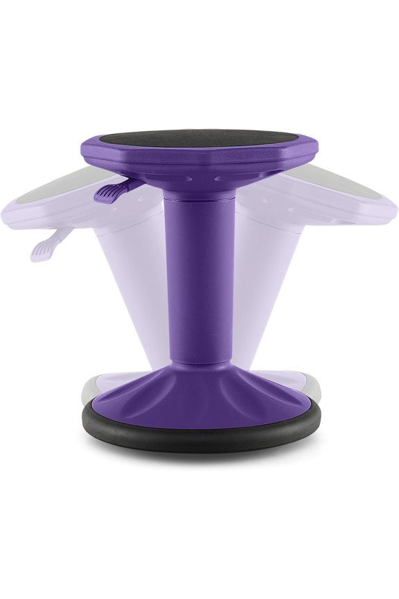 Wobble Stools for Classroom Seating, 24" Wiggle Stool with Adjustable Height, Sitting Balance Chair for School Active Learning, Office Stand Up, Flexible Seating Wobble Chair (Purple)