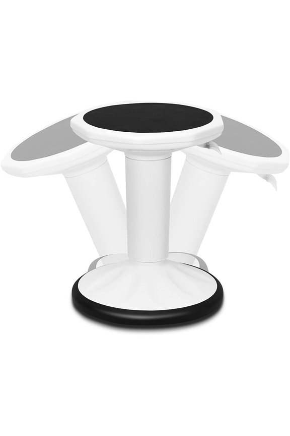 Wobble Stools for Classroom Seating, Wiggle Stool with Adjustable Height, 24" Active Learning Stool, Sitting Balance Chair for School, Office Stand Up, Flexible Seating Wobble Chair (White)