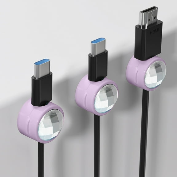 Neatly Organized - 3 Sets Of Simulated Cable Organizer Data Cable Fixing Clip Mobile Phone Charging Cable Plug Hook Data Cable Collection Storage Storage