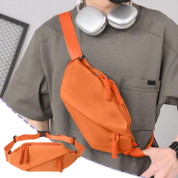 Neatly Organized Clearance - Waterproof Nylon Chest Bag Multi Purpose Sling Waist Pack With Adjustable Strap For Sports And Commute