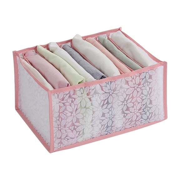 Neatly Organized - Foldable Printed Mesh Underwear Shirt Leggings Jeans Drawer Storage Box Storage Trunks & Bag