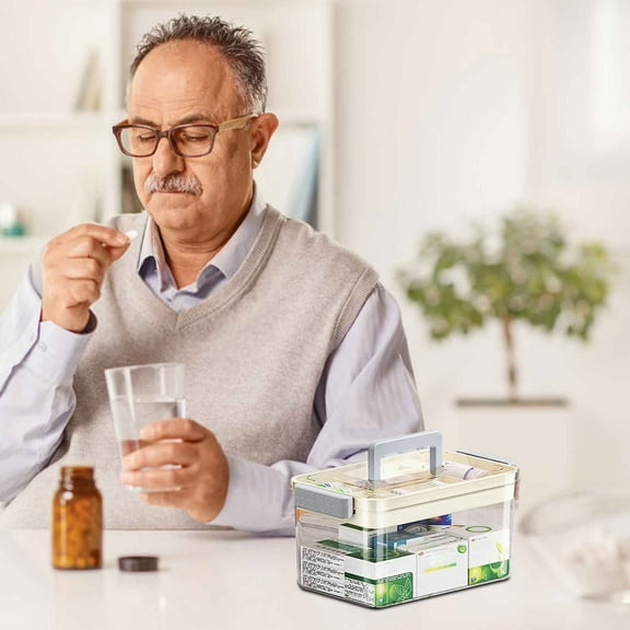 Neatly Organized - Multi-layer Medicinedd Box Household Medicinedd Storage Box Medicinedd Box Household Transparent Large Capacity Storage Box Storage Trunks & Bag