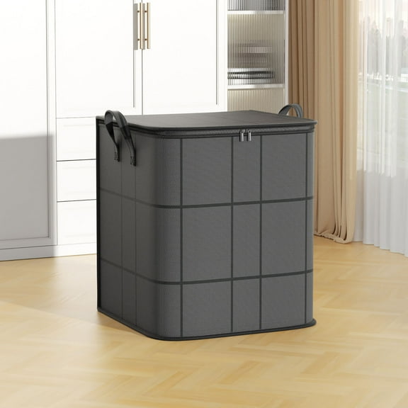 Neatly Organized - Thickened And Large Capacity Zippered Non-woven Home Storage Bag For Convenient Organization Of Quilts Clothing Daily Necessities Bag Storage Trunks & Bag