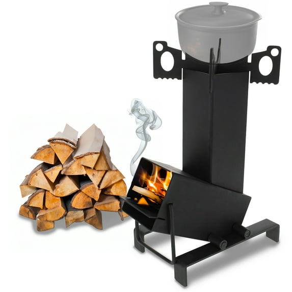 Neature Lightweight Rocket Stove - Portable Square Wood Stove for Camping