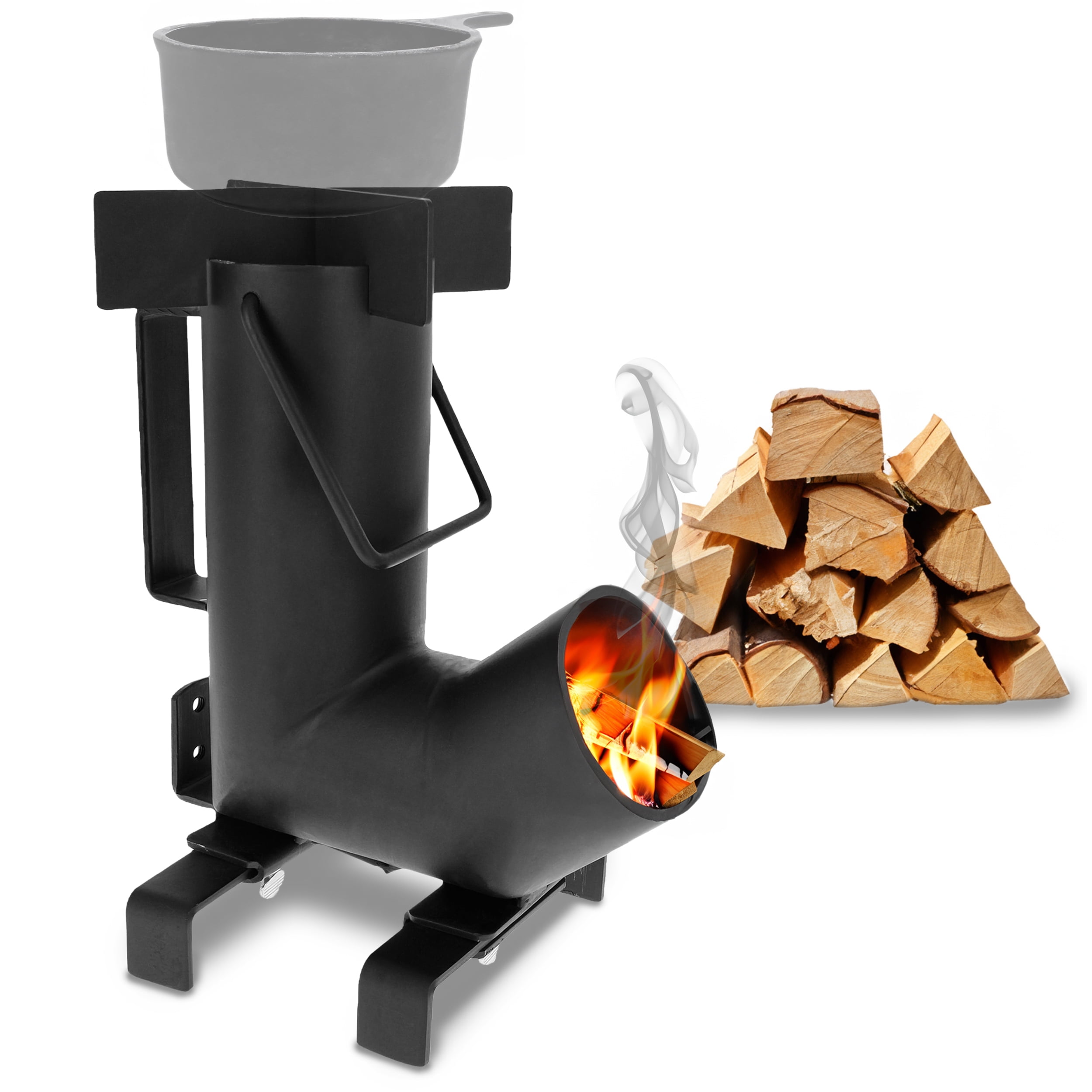 Neature Rocket Stove Wood Burning Portable Stove - Camping Cooking with No  Gas - Walmart.com