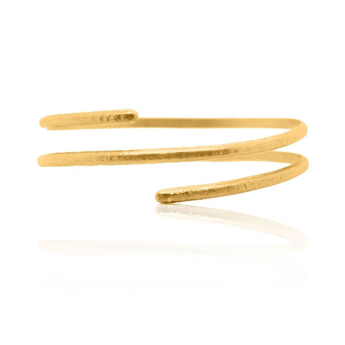 Nebü Gold Bangle - Hammered Infinite Spiral Matte Finish,Adult - 43.1 ...
