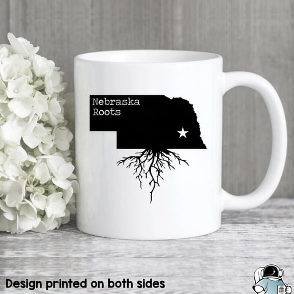 Nebka Roo Coffee Mug, Nebka Gif, Nebka Art, State Map NE Gift, Nebka Mug.
