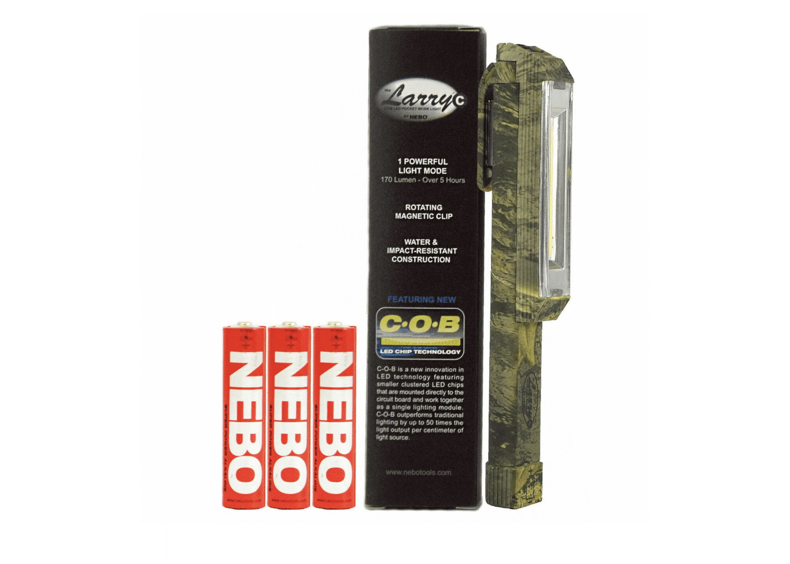 Nebo Larry C 170 lumens Gray LED COB Flashlight AAA Battery