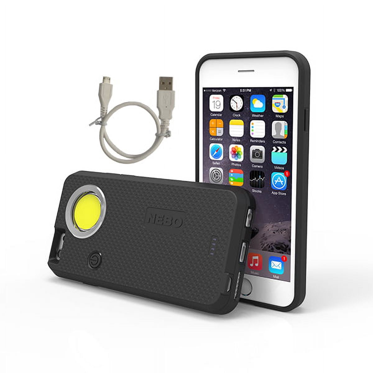 Nebo CaseBrite for iPhone 6 Plus & 6s Plus - Black - 200 Lumens