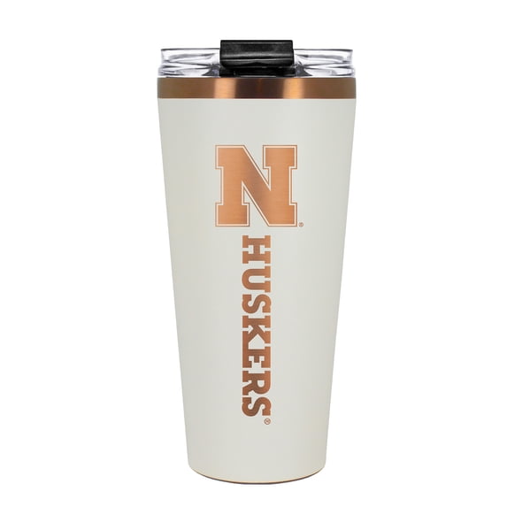 Nebraska Cornhuskers 30 oz. Cream + Copper Big Slim Tumbler