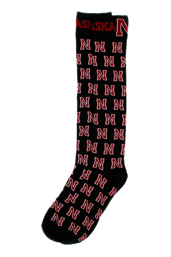 Nebraska Cornhuskers Black Dress Sock - Donegal Bay - Unisex - One Size - Mid-Calf
