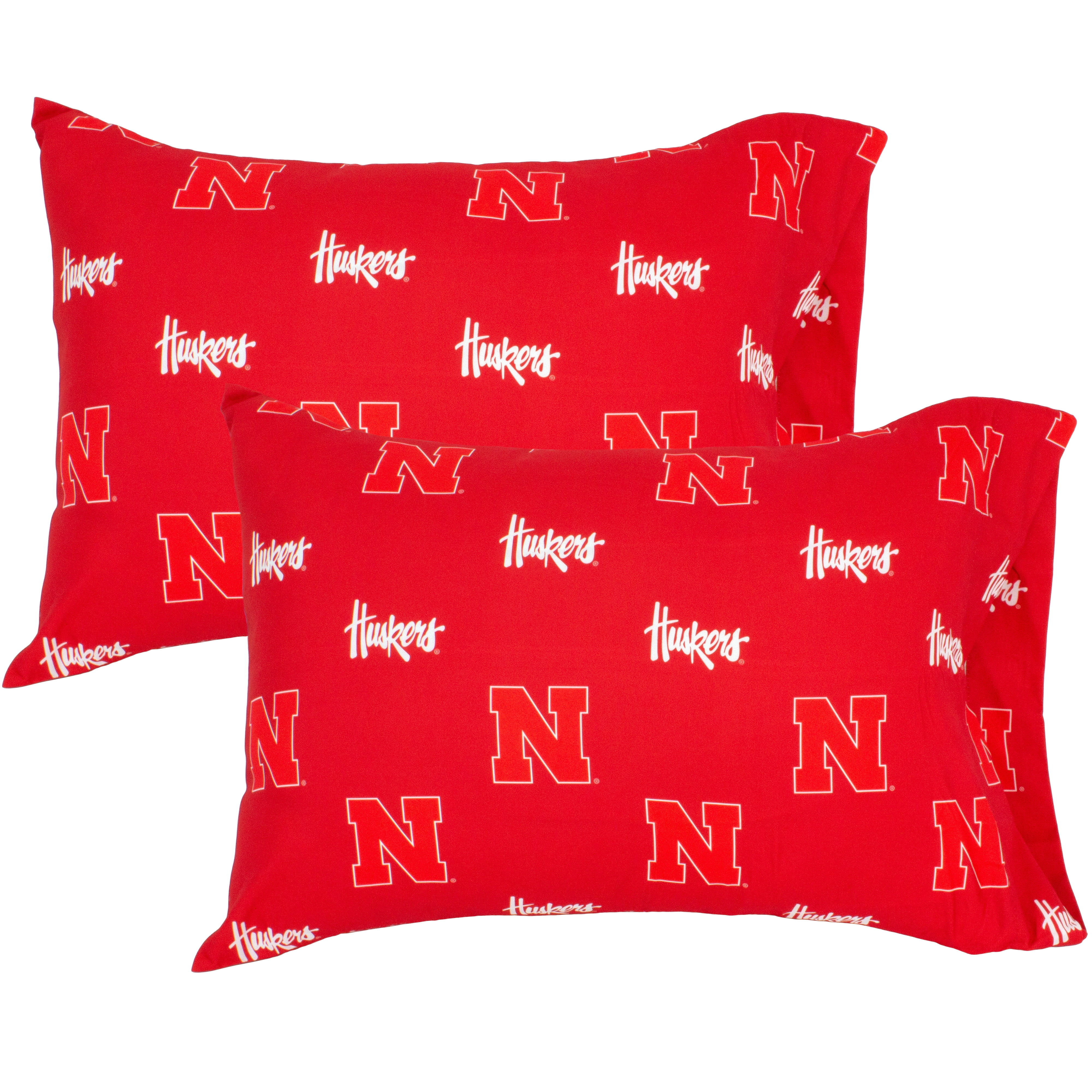 Nebraska Cornhuskers Pillowcase Pair, Standard, 20" x 30" (2 Standard Pillowcases)