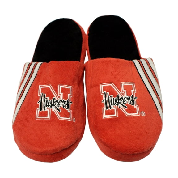 Nebraska Cornhuskers Slippers - Stripe Big Logo