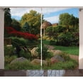 thumbnail image 1 of Ambesonne Nebraska Curtains 2 Panel Set, Gazebo Sunken Gardens, 108" x 63", Multicolor, 1 of 3