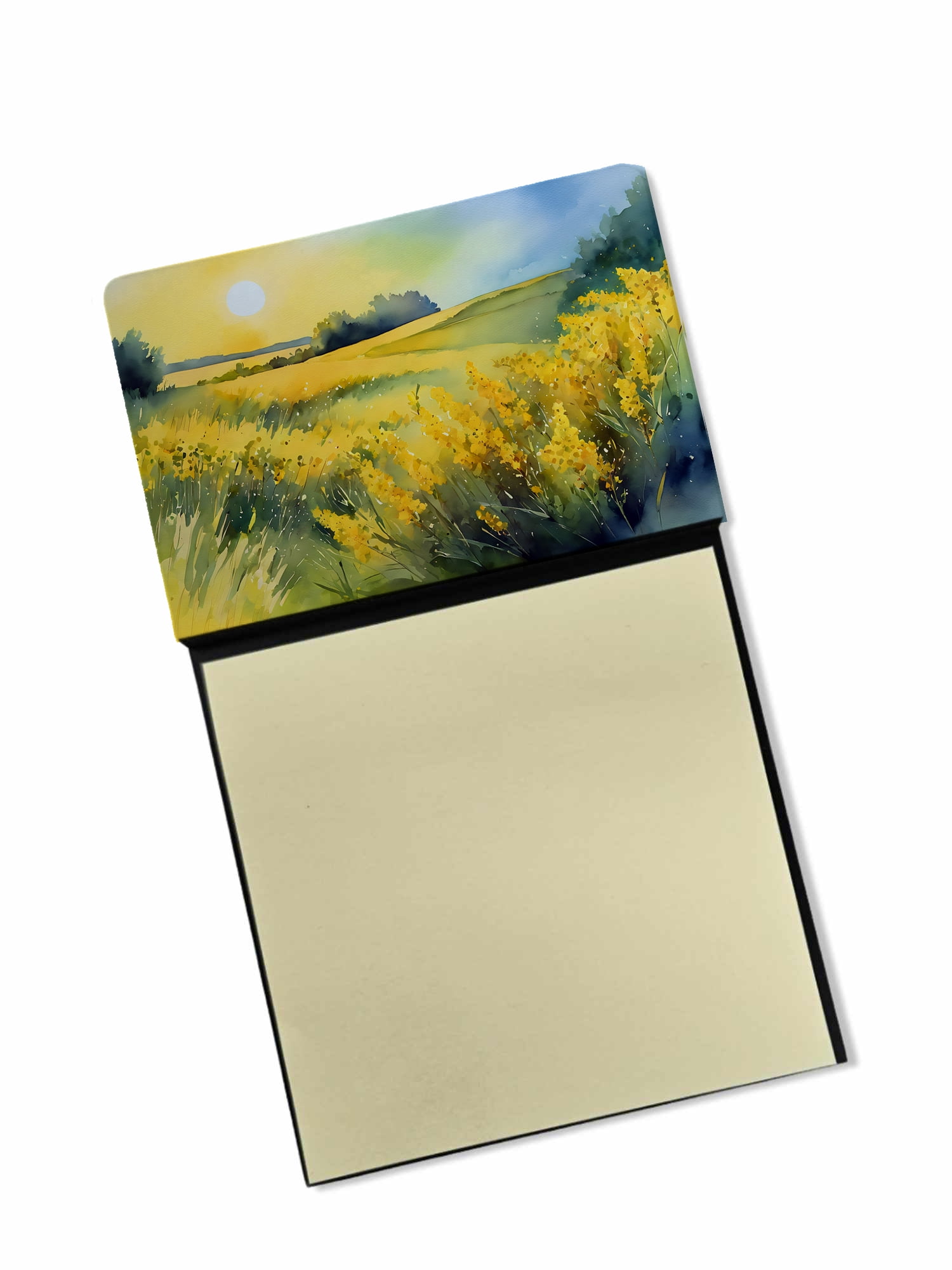Nebraska Goldenrod in Watercolor Sticky Note Holder 3.25 in x 5.25 in