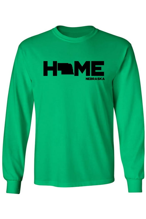 Nebraska HOME Adult Long Sleeve T-shirt