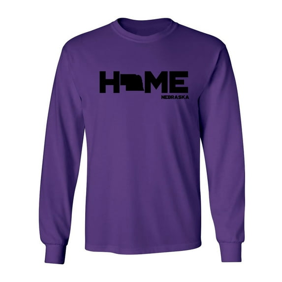 Nebraska HOME Adult Long Sleeve T-shirt