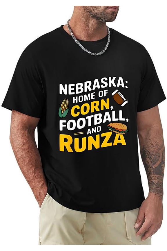 Nebraska Home Of Corn Football State Pride Retro Slogan Top Unisex T-Shirt, for men & women, up to size 5XL.