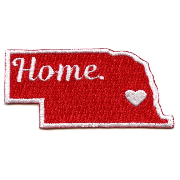 Nebraska Home State Patch College Parody Embroidered Iron On M