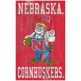 thumbnail image 1 of Nebraska Huskers 11'' x 19'' Heritage Distressed Logo Sign, 1 of 1