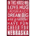 thumbnail image 1 of Nebraska Huskers 11" x 19" In This House Sign, 1 of 2