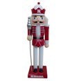 thumbnail image 1 of Nebraska Huskers 12" Wooden Nutcracker Statue, 1 of 1