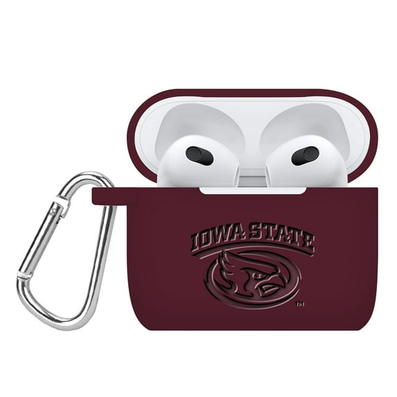 Iowa State Cyclones Debossed Silicone AirPods Gen Three Case Cover