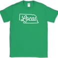 thumbnail image 1 of Nebraska Local T-Shirt Funny Humor State Pride Geography Tee - Green, M, 1 of 1