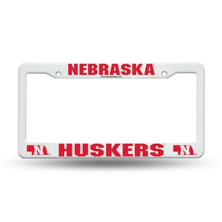 Nebraska Raised Letter Plastic Huskers License Plate Frame