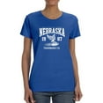 thumbnail image 1 of Nebraska Retro Sport Apparel Shaped T-Shirt Women -Image by Shutterstock, Female Small, 1 of 4