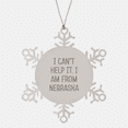 thumbnail image 1 of Nebraska Snowflake Ornament, Gifts from Nebraska, I Can't Help It, Unique Christmas Unique Gifts for Men, Women, Friends, Coworkers, Family, 1 of 3