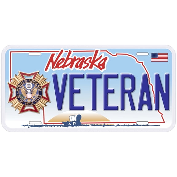 Nebraska Veteran Novelty Car Auto License Plate