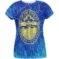 thumbnail image 1 of Nebraska Vintage Distressed State Flag All Over Womens T Shirt Multi LG, 1 of 2
