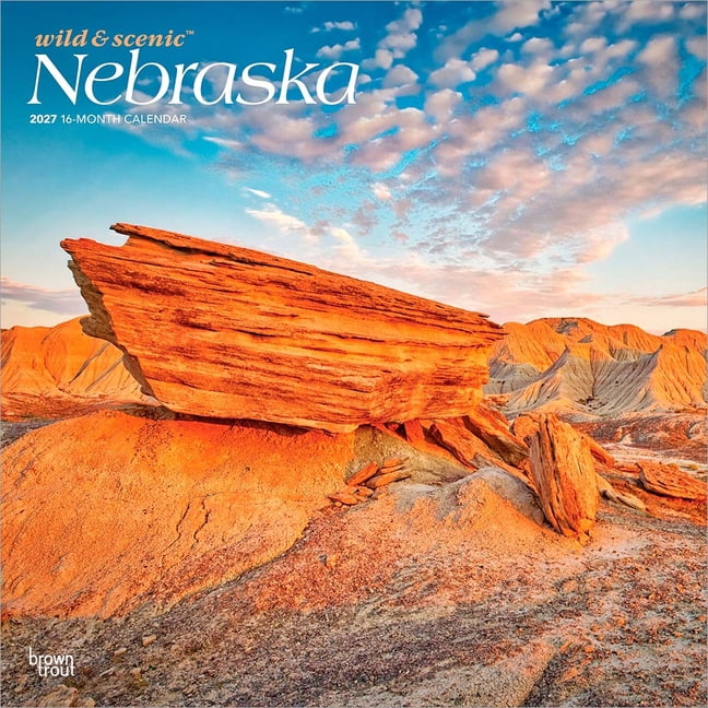 Nebraska Wild & Scenic 2027 12 X 24 Inch (Hanging) Monthly Square Wall Calendar Plastic-Free, (Paperback)