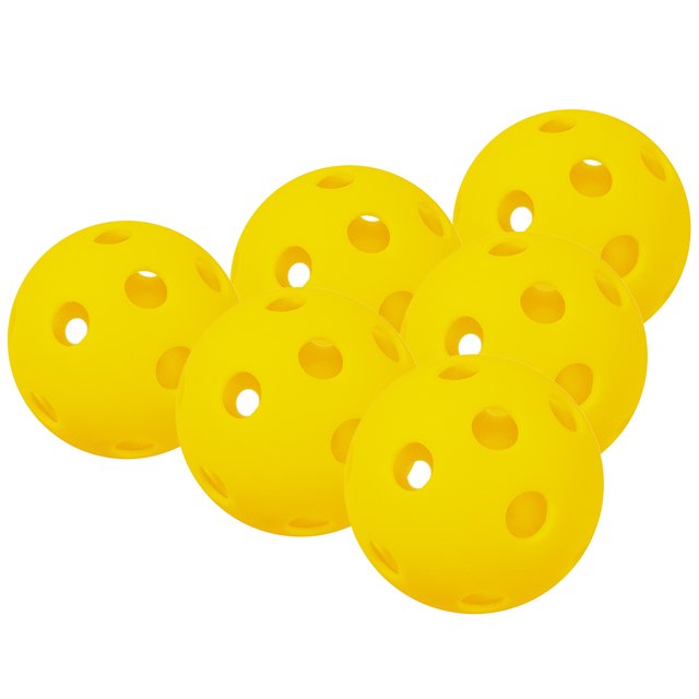 Nebublu 26 Holes Indoor Pickleball Balls for Indoor Court, Pack of 6, Durable and Long-Lasting for Matches
