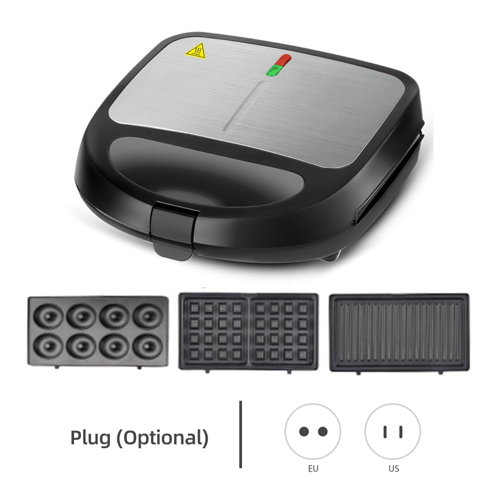 Nebublu Breakfast Machine,Removable Nonstick Waffle With Panini Press