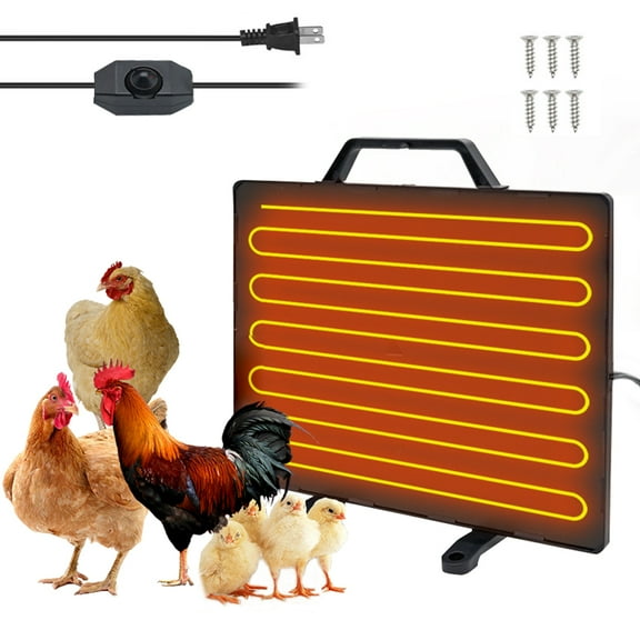 Nebublu Coop Heater,Stainless Steel Winter Farm Radiant Plate Chicks Hens Coop Heater Panel 0-99 Adjustable Farm Radiant Stainless 160W Panel Heater SIUKE Chicken Plate Plate 160W MIZUH ICHU