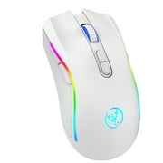 Nebublu HXSJ T69 Optical Wireless Gaming Mouse with 10 Million Lifetime Keystroke, White