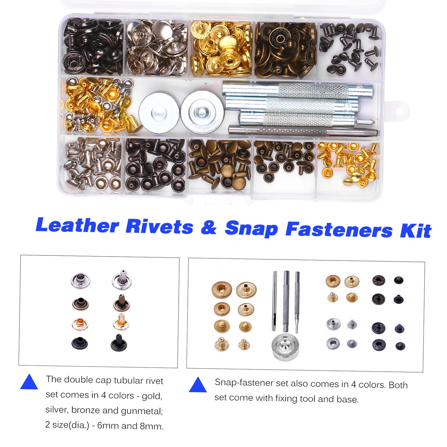 Nebublu Leather Working Tools and Supplies, 273 Pieces with Storage