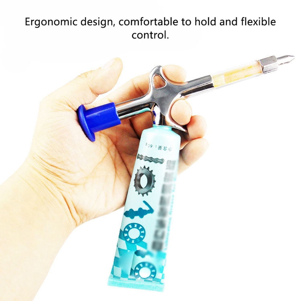 Nebublu Mountain Bike Grease Injector Headset Bearing Oil Lubricant Syringe Tool for Easy