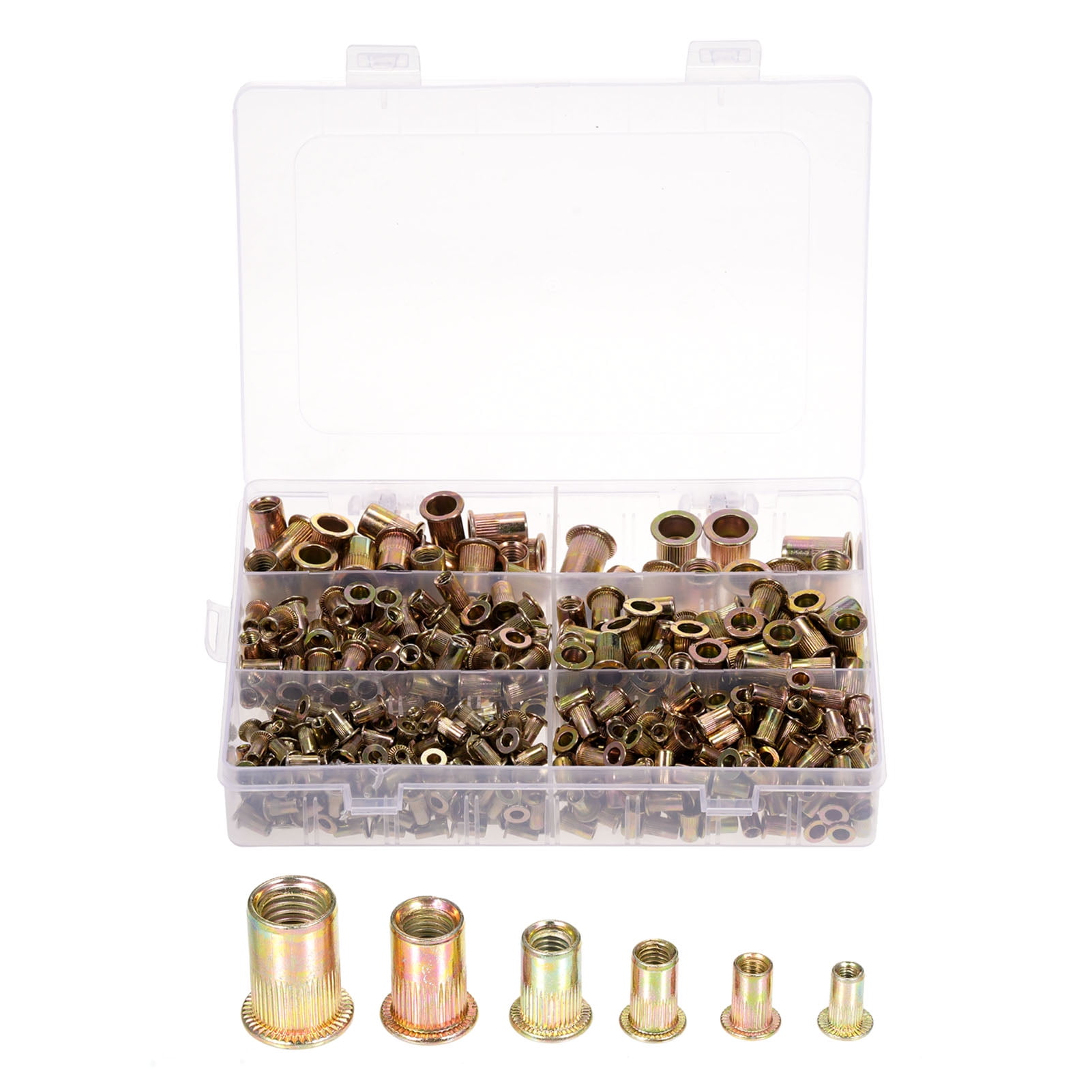 Nebublu Rivet Nut Assortment Kit, 500PCS Metric Threaded Rivnut Set M4