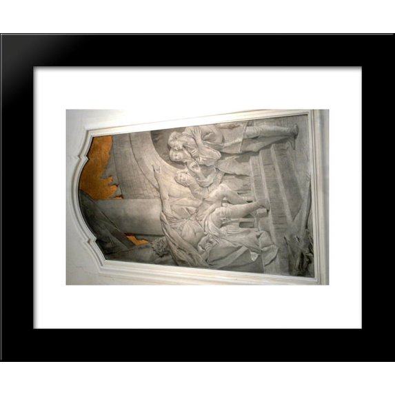 Nebuchadnezar sending the three young men into the fiery furnace 20x24 Framed Art Print by Giovanni Domenico Tiepolo