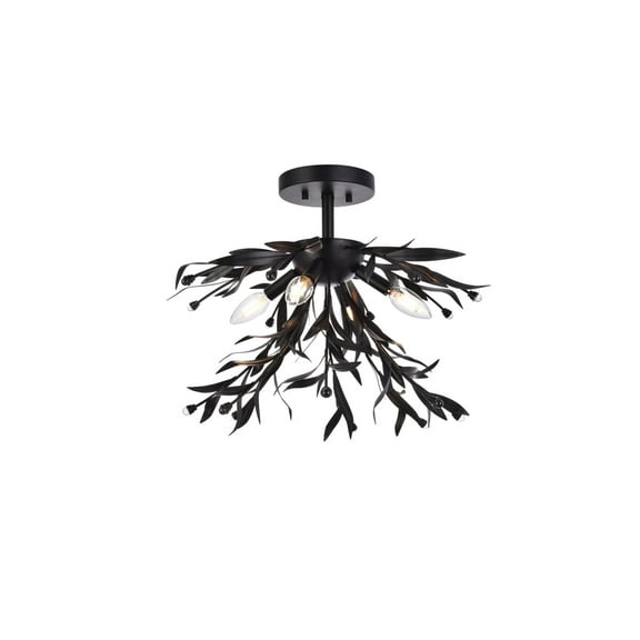 Nebula 4 Light Flush Mount in black