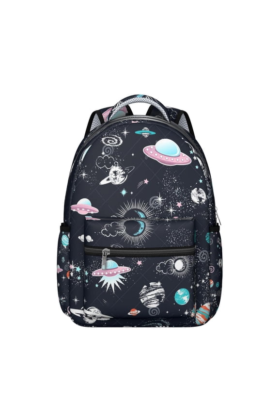 Nebula Alien Spacecraft Backpack - Waterproof & Stylish for College Students