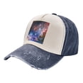 thumbnail image 1 of Nebula Baseball Cap Distressed Adjustable Vintage Cotton Denim Hat for Women Men, 1 of 7