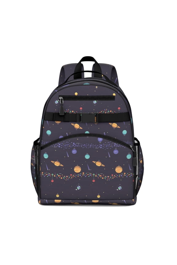 Nebula Cosmic Backpack - Ergonomic & Durable School Bag for Students, Star Constellation Print with Chest Strap
