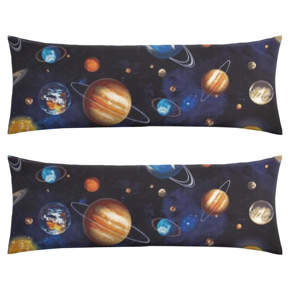 Nebula Cosmic Body Pillow Case 20x54 - Soft Full Body Pillow Protector with Machine Washable Galaxy Print