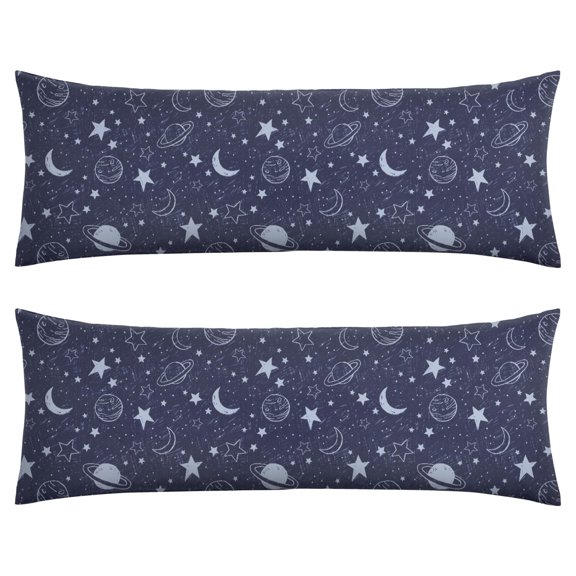 Nebula Cosmic Body Pillow Cover 20x54 - Machine Washable Full Body Pillow Protector with Seamless Zipper Closure