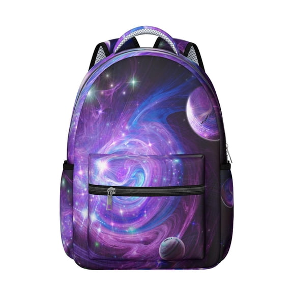 Nebula Cosmic Galaxy Students Backpack Sci-fi Lovers Outer Space Design, Durable and Adjustable Strap School Bag for Students